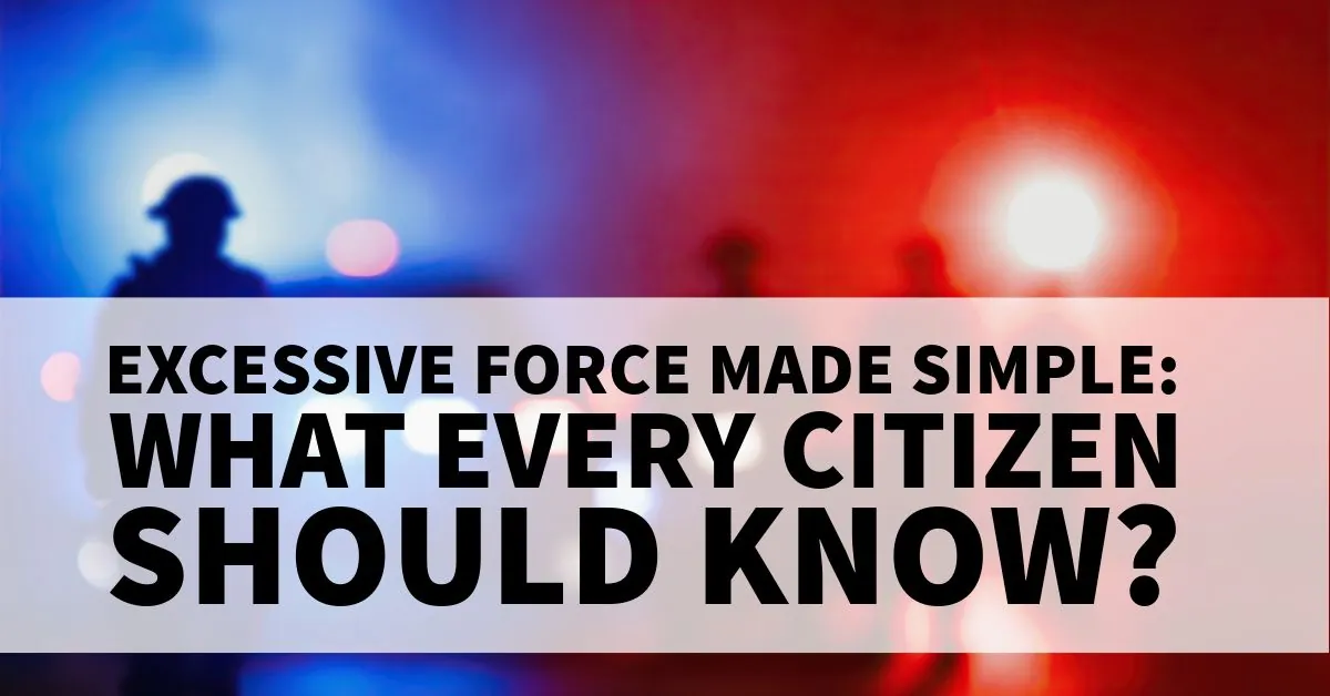 Excessive Force Cases Made Simple: What Every Citizen Should Know